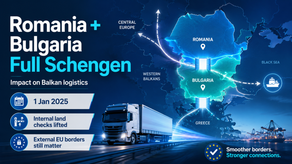 Romania and Bulgaria in Full Schengen: What Changed for Balkan Logistics in 2026